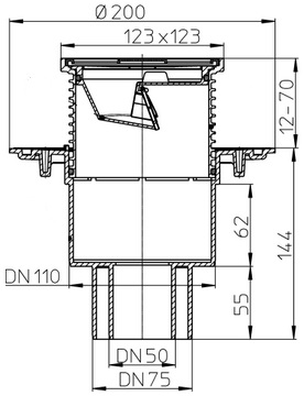 Чертеж и размеры трапа HL310N.2