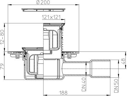Чертеж трапа HL510NPr-3000