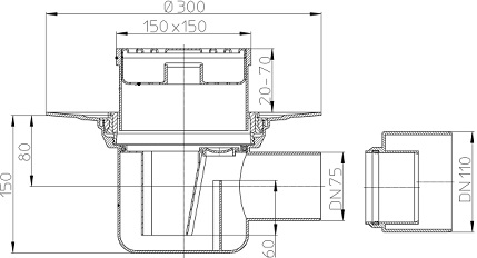 Размеры трапа HL72.1N