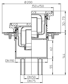 Размеры и чертеж трапа HL310NG
