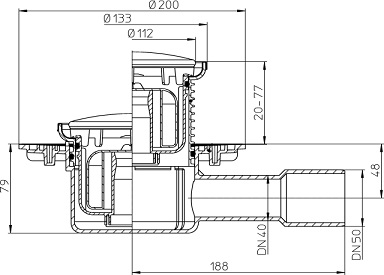 Размеры и чертеж трапа HL510NPr
