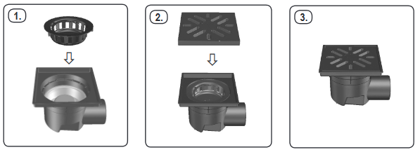 Схема монтажа трапа HL605W