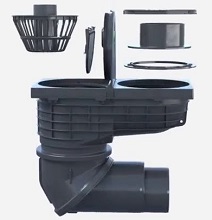 Составные части и элементы трапа дождеприемника HL600N